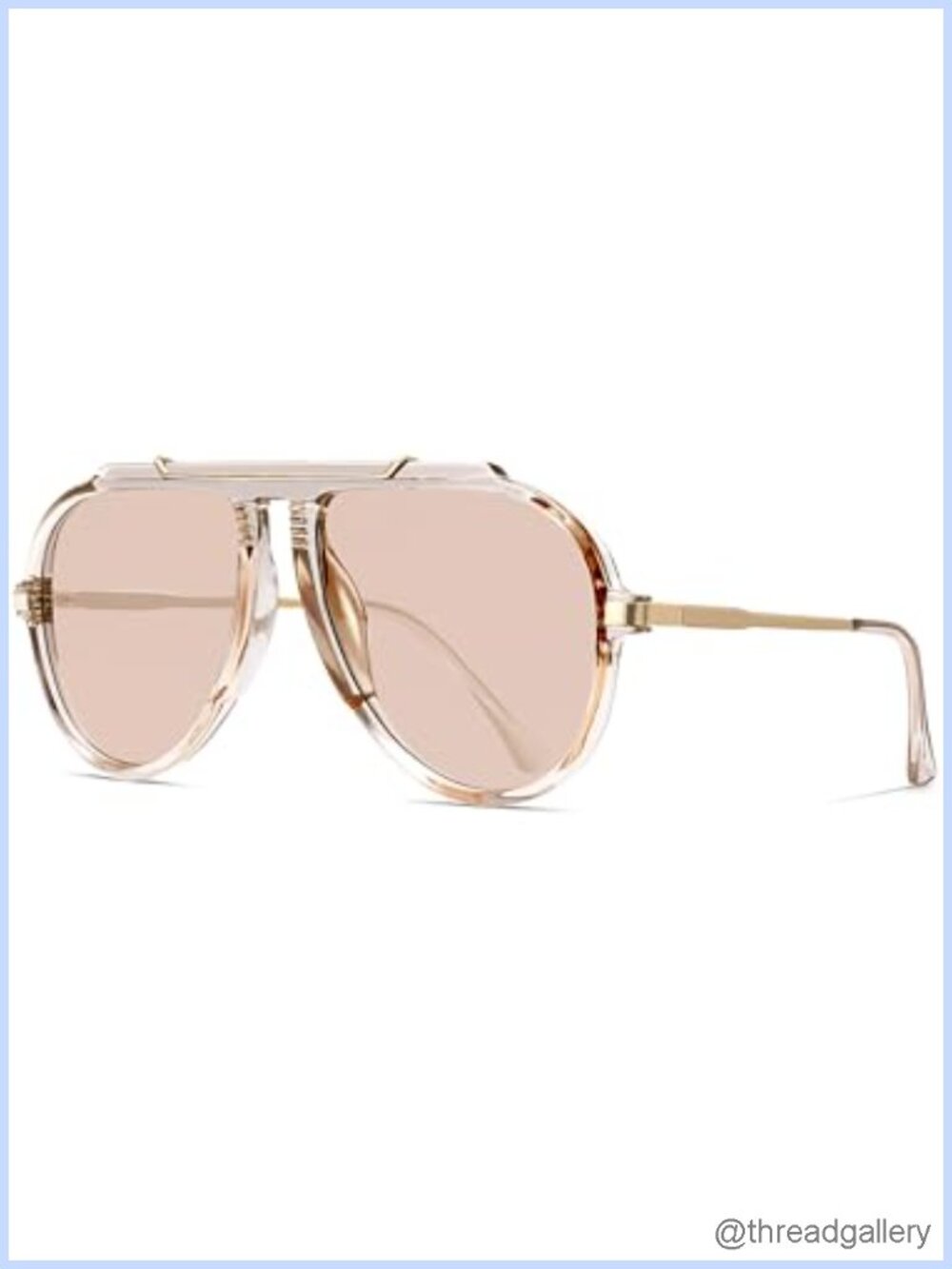 Oversized Retro Aviator Sunglasses Plastic Frame Oversized Full Coverage